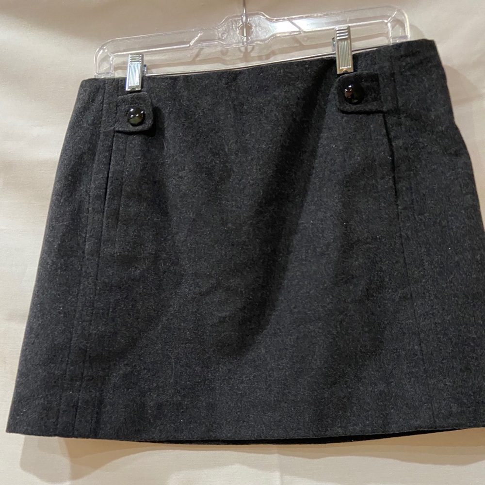 J Crew Grey Wool Skirt